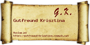 Gutfreund Krisztina névjegykártya